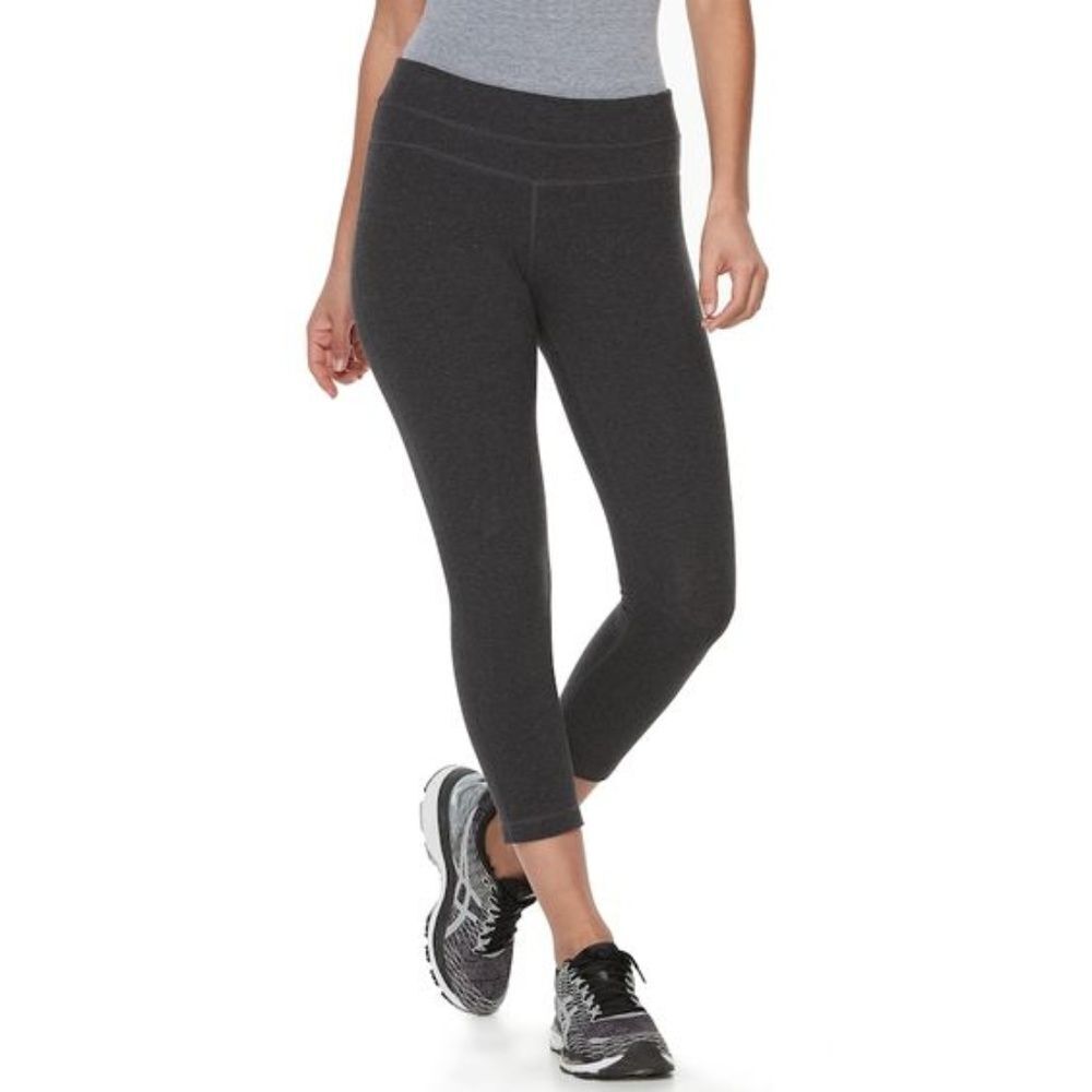 Tek Gear Basic Capri Size Small Charcoal Gray NWT… - image 1